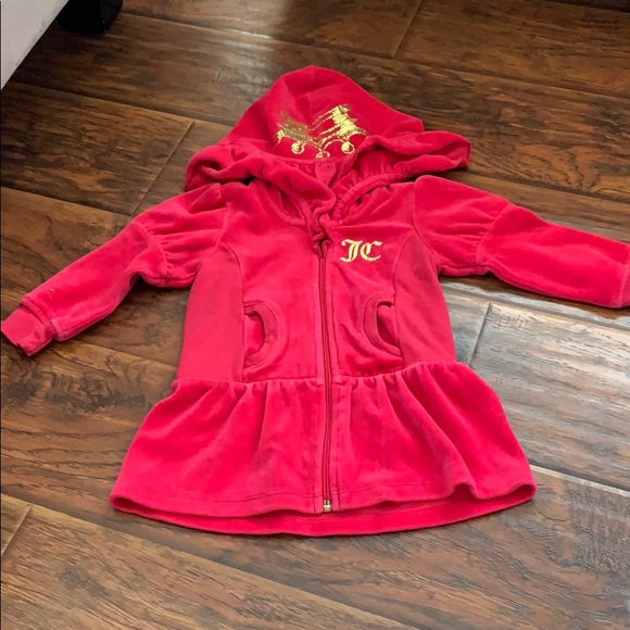 Juicy Couture Other - 12mo Juicy Couture hot pink velour hoodie